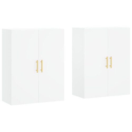 VidaXL vidaXL Wall Mounted Cabinets Bathroom Cabinet Cupboard Cabinet 2 pcs White