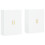 VidaXL vidaXL Wall Mounted Cabinets Bathroom Cabinet Cupboard Cabinet 2 pcs White 2