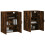 VidaXL vidaXL Wall Mounted Cabinets Bathroom Cupboard Side Cabinet 2 pcs Smoked Oak 3