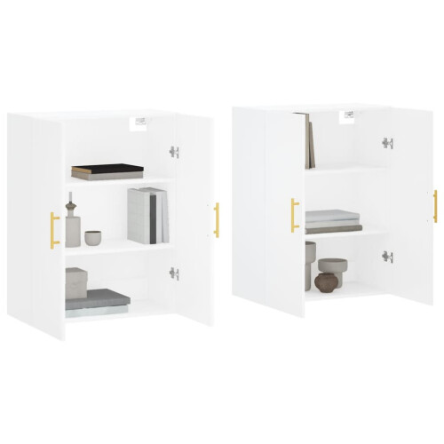 VidaXL vidaXL Wall Mounted Cabinets Bathroom Cabinet Cupboard Cabinet 2 pcs White 2