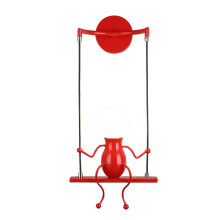 Lampe Murale Rétro Applique Murale D'Intérieur en Métal, Applique Murale Moderne Pour Chambre À Coucher, Bar, Bureau, Rouge