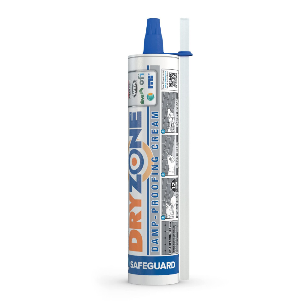 Dryzone Damp Proofing (Dpc) - 310Ml - High-Strength Injection For Rising Damp Treatment. Bba & Wta Approved Cream