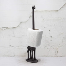 Marco Paul Novelty Giraffe Toilet Roll Holder - Free Standing Black