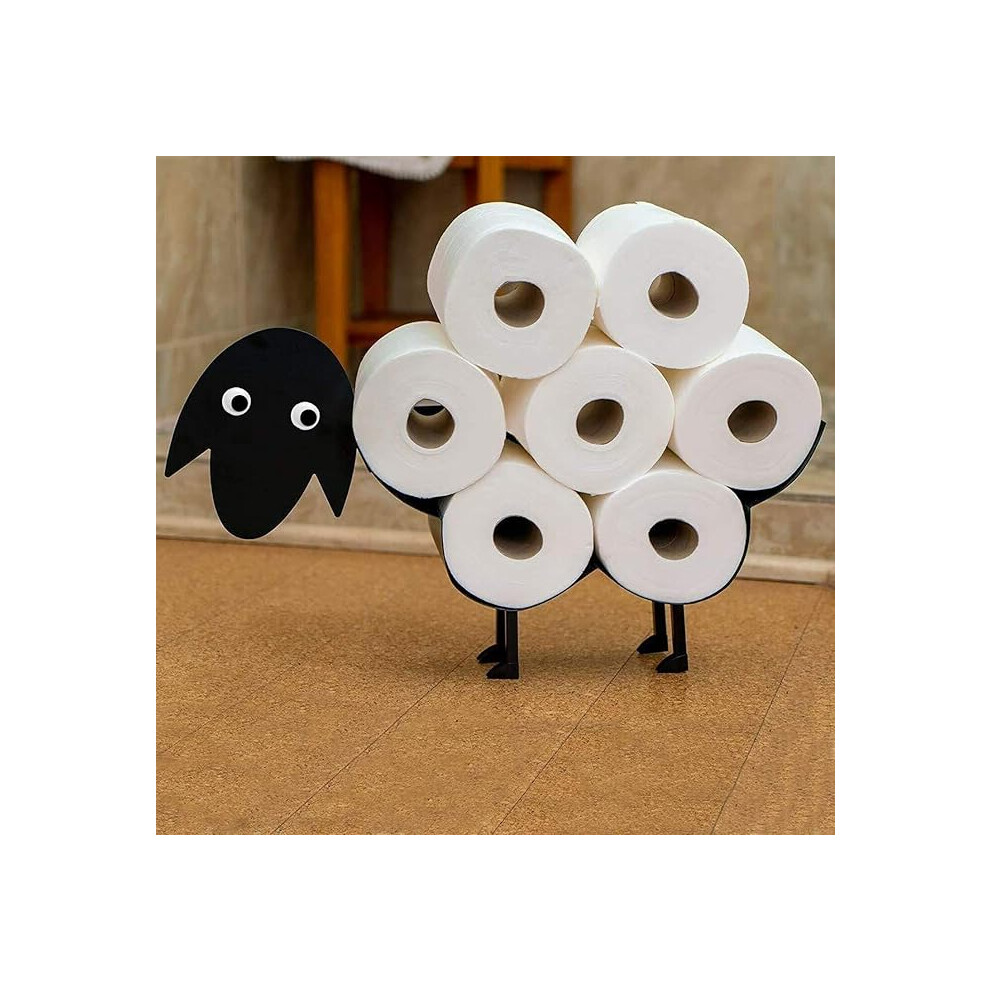 Marco Paul Novelty Sheep Toilet Roll Holder - Wooden Free Standing