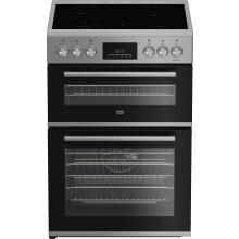 Beko AeroPerfect 60cm Double Oven Electric Cooker with Ceramic Hob - Silver - A/A Rated