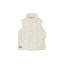 (3-4 Yrs, Coconut) LightHouse Girls Amber Gilet - Kids Padded Vest with Recycled Fill