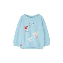 (1-2 Yrs, Fairy Print) LightHouse Girls' Flora Cotton Stretch Sweatshirt - Kids' Printed Jersey