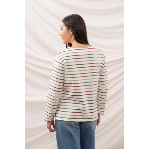 LightHouse (UK 18, Sea Kelp Rust Stripe) Causeway Womens Breton Top 2