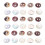 100 x 8 mm Perleknapper av perlemor, runde hoder 1