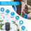 Calculadora Eletrônica Mini de 8 Dígitos com Carcaça de Plástico Cinza e Chaveiro 7