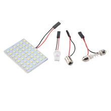 Branco 1210 SMD 48 LEDs Painel de Luz de Domo Interior do Carro com Encaixe T10 BA9S Festoon