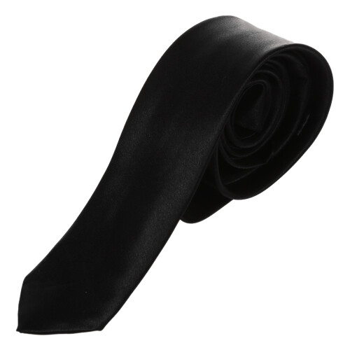 Svart polyester slips, smal, 57 tommer, for menn 2