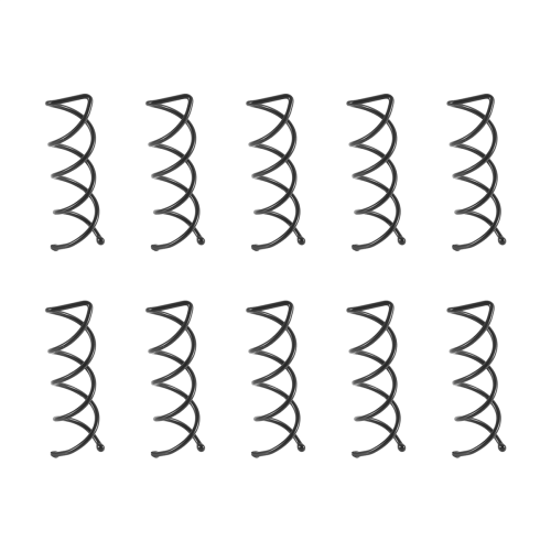 10 pezzi, 1 set, fermacapelli a spirale con vite, fermagli per capelli twist (Nero) 2
