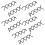 10 pezzi, 1 set, fermacapelli a spirale con vite, fermagli per capelli twist (Nero) 4