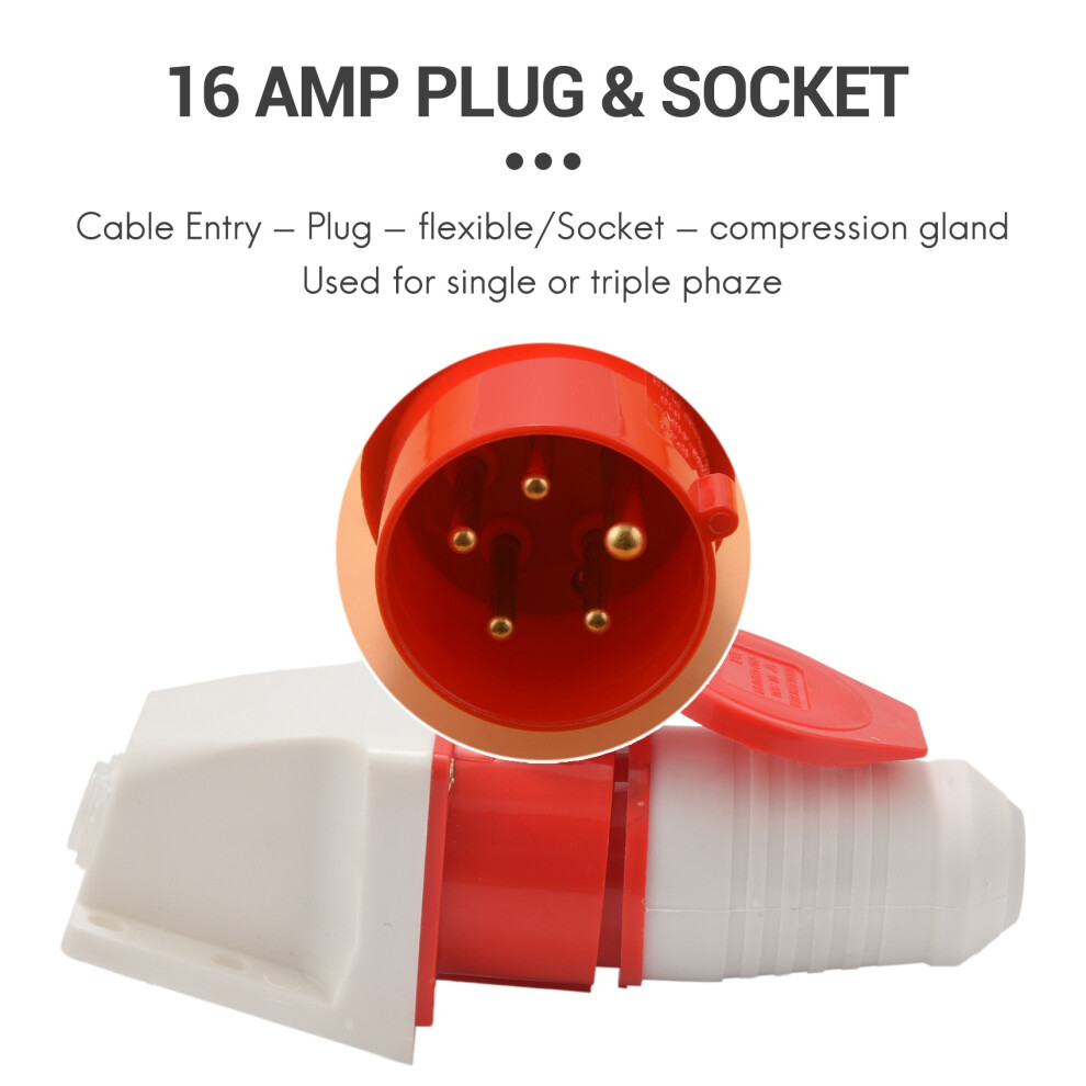 Toma De Corriente Doble IP66 Con Protección RCD 10A - ¡A Prueba De Intemperie, Ideal Para Exteriores!