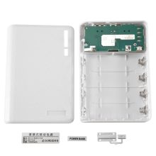 Bærbar USB-lader 5V 2A 18650 Powerbank batteripakke til iPhone 6-smartphone Farve: Hvid