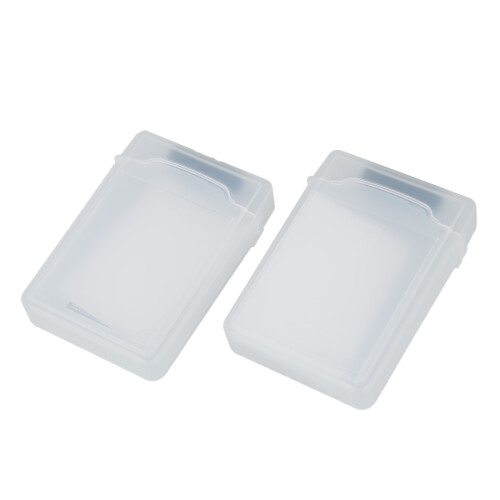 Set de 2 cutii transparente de stocare pentru HDD de 3,5 inch