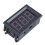 DC 0-99,9 V, 3 ledninger, LED-digitalt displaypanel, voltmetre, til bil og motor - RØD 3