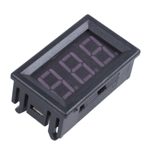 DC 0-99,9 V, 3 ledninger, LED-digitalt displaypanel, voltmetre, til bil og motor - RØD 2