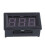 DC 0-99,9 V, 3 ledninger, LED-digitalt displaypanel, voltmetre, til bil og motor - RØD 2