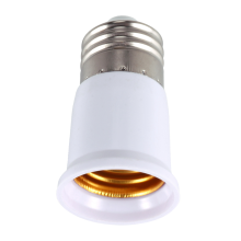 E27-es foglalat, fehér színű hosszabbító adapter