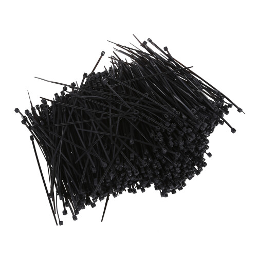 1000 stk nylon sorte kabelbindere til fastgørelse Wrap 95 mm x 2 mm 1