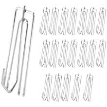 Tratamento de Janela: Ganchos para Cortinas com Pregas Pinch Pleat, 4 Pontas, 20 peças