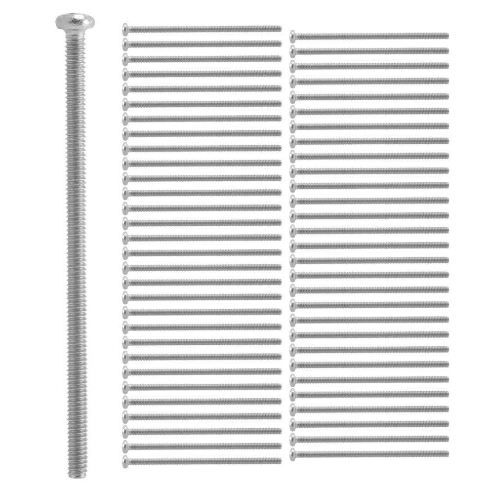 60 x Silver Tone M2 * 40mm 304 Stainless Steel Round Head Screws Bolt-image-OPC-PHZCN8B-NEW