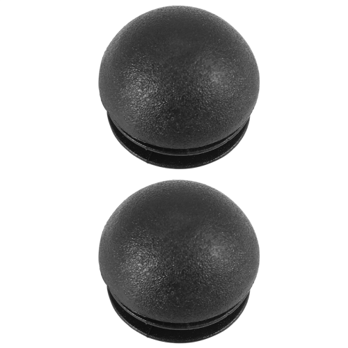 2 stk 25 mm diameter plastik runde rørindsatser og endekapper, sorte 2