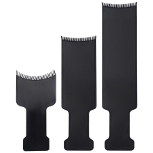 3Pcs Long Hair Highlighting Sectioning Board Barber Flat Top Paddle Comb for Coloring Dyeing DIY Hairdressing Tint Tool (Black)