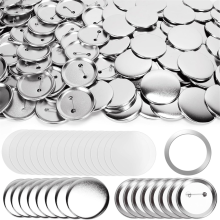 80 juegos de piezas de botones metálicos de 58 mm/2,25 pulgadas para máquina de hacer pines redondos, pines en blanco para insignias, mayoreo