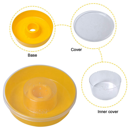 Vattenfoder/dricksskål för bin med rund topp – biodlingstillbehör (2-pack) 2