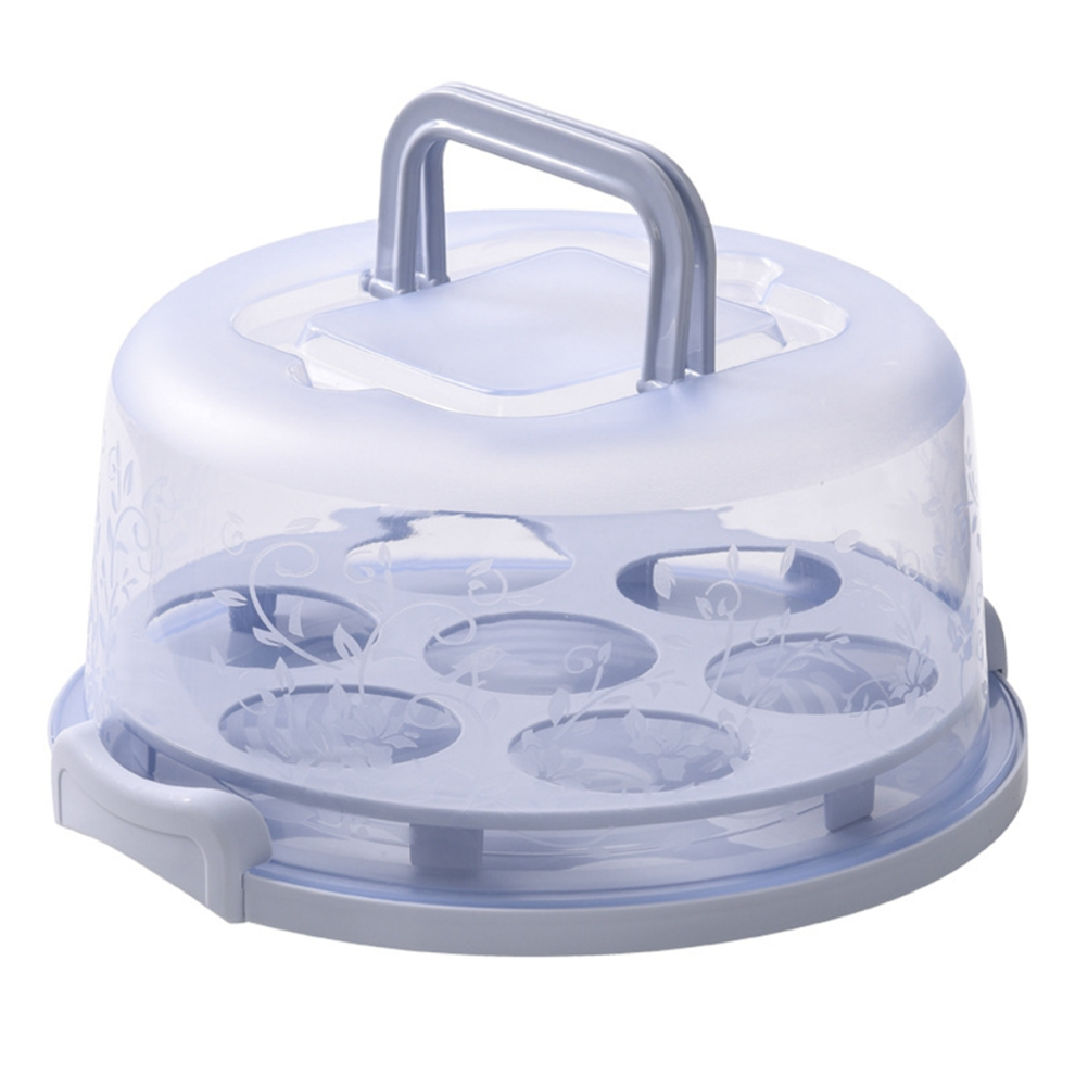 Jehiatek Cake Box Cupcake Holder With Lid Transparent Carrier Handles ,C