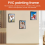 10PCS A5 Magnetic Diamond Art Frames, Self Adhesive Picture Frame Frames Display Black 5