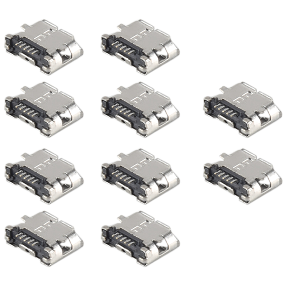 10Pzs Enchfue De Puerto Conector Jack Hembra Micro-Usb Tipo B Piezas Repuesto Jehiatek