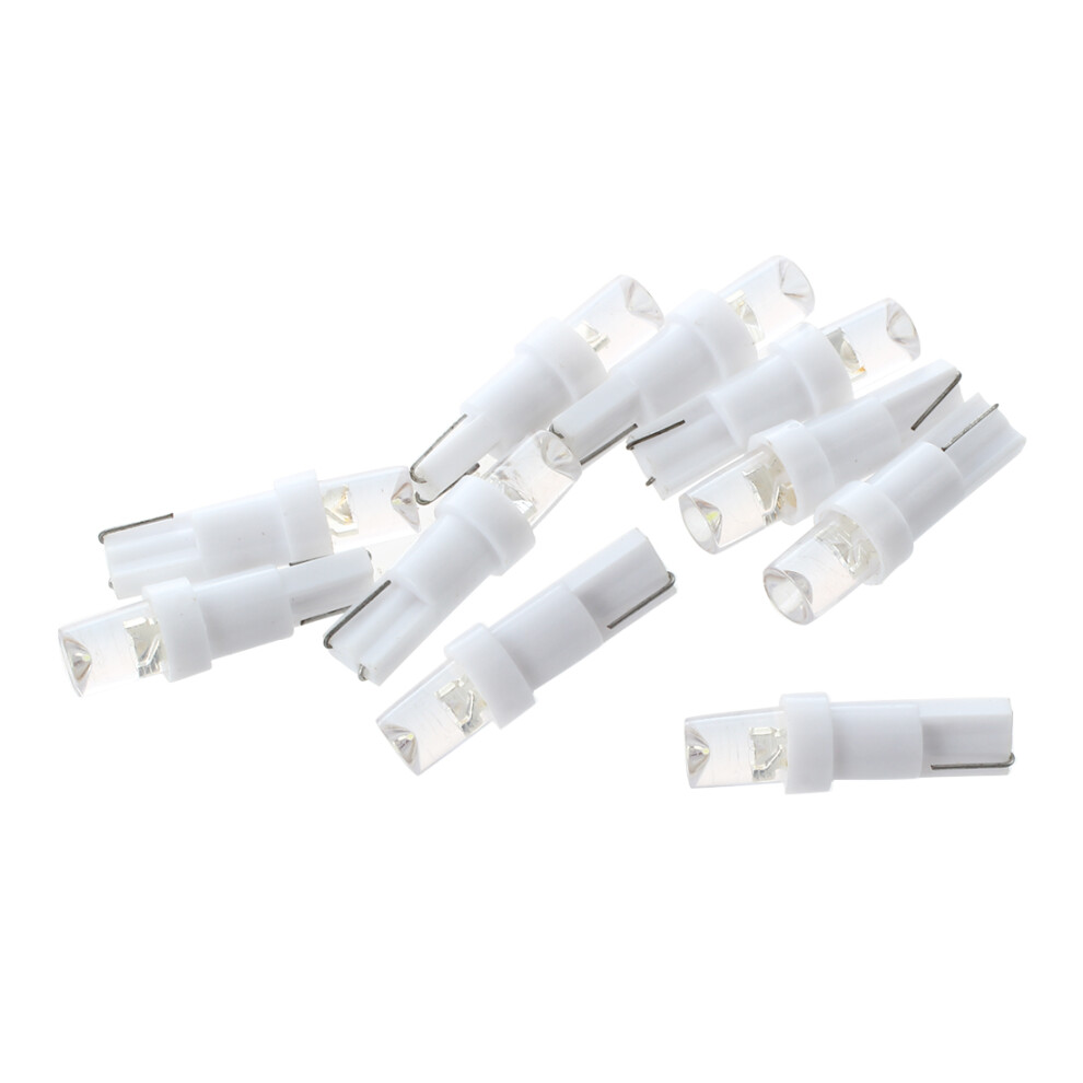 10X T5 W1.2w W3w 1 Smd Tableau De Bord Led Lampe En Forme Wedge A L'interieur Voiture 12V Blanc 4853518196897