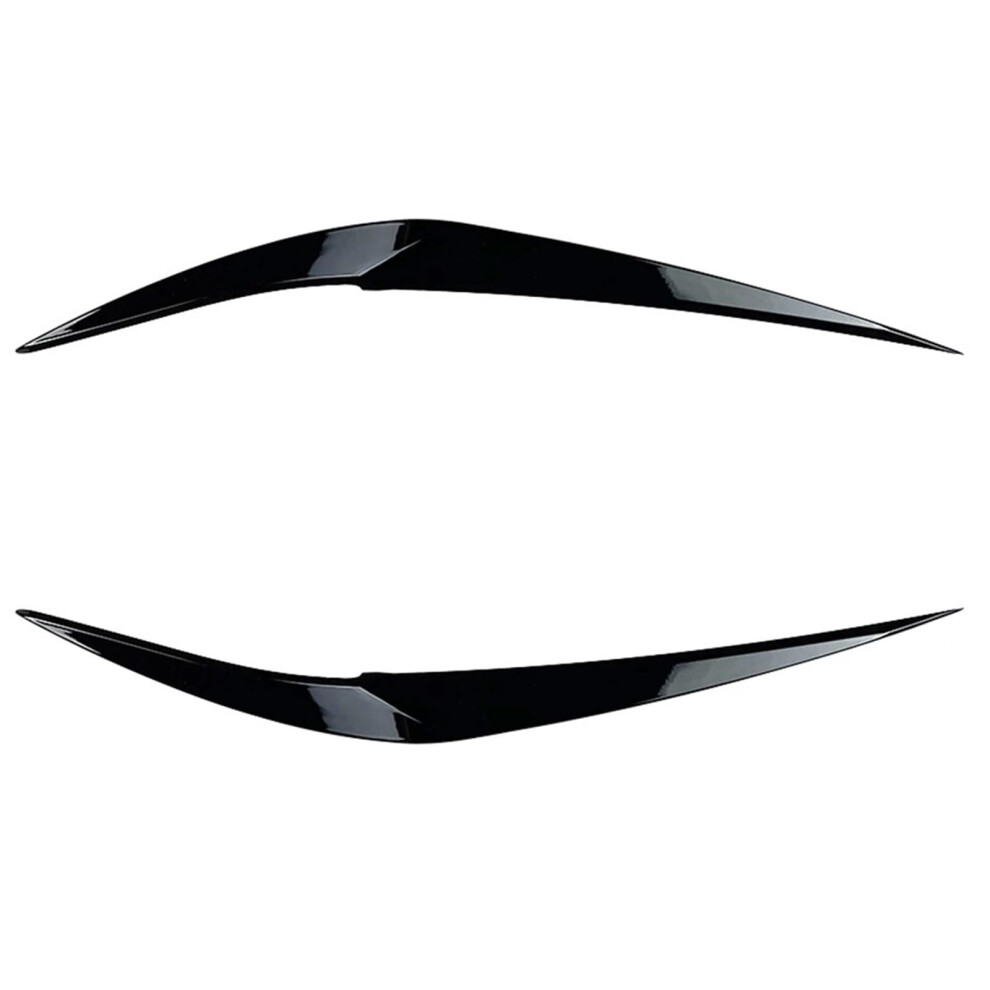 Front Head Cover Head Lamp Eyelid Eyebrow Trim Abs Compatible For Bmw X1 F48 Xdrive 2015 Bright Light/Black 689788457635