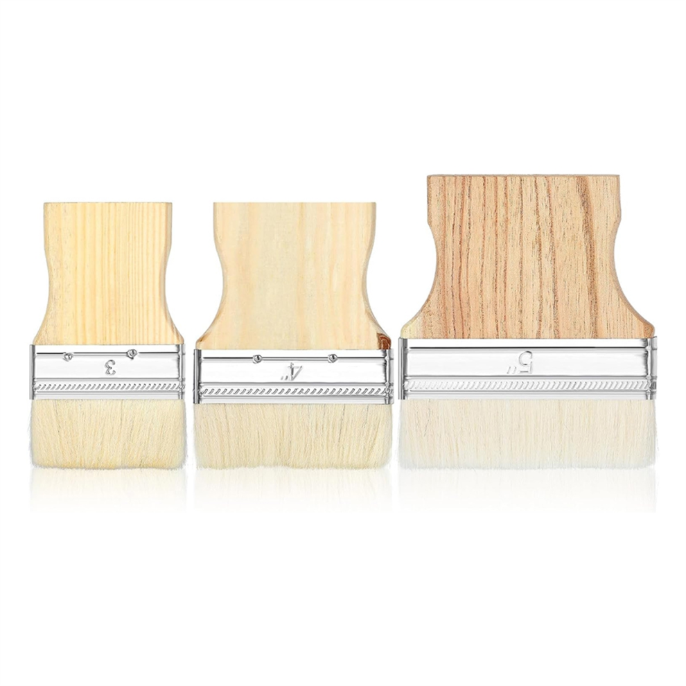 Juego De Pinceles Pintura 3 Piezas, Pincel Grande, 3/4/5 Pulgadas Para Pinturas Al ÃLeo Y Acrã­licas 4853518196309