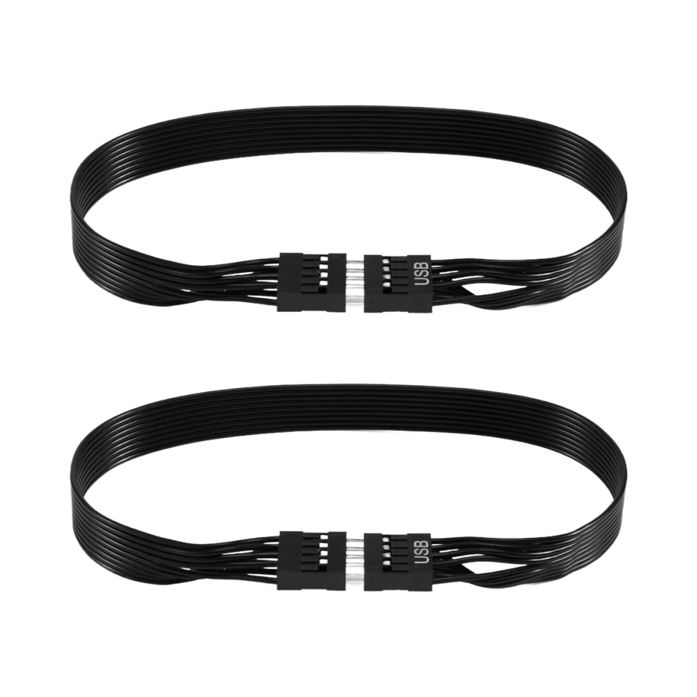 Carte Mère 9Pin Usb 2.0 Mâle À Câble De Données D'extension Cordon Ligne 30Cm, Paquet 2 4853518100306