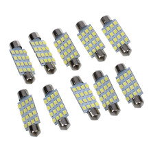 10X 42mm 16 3528 SMD LED 12V Kennzeichenbeleuchtung Soffitte Lampe Licht