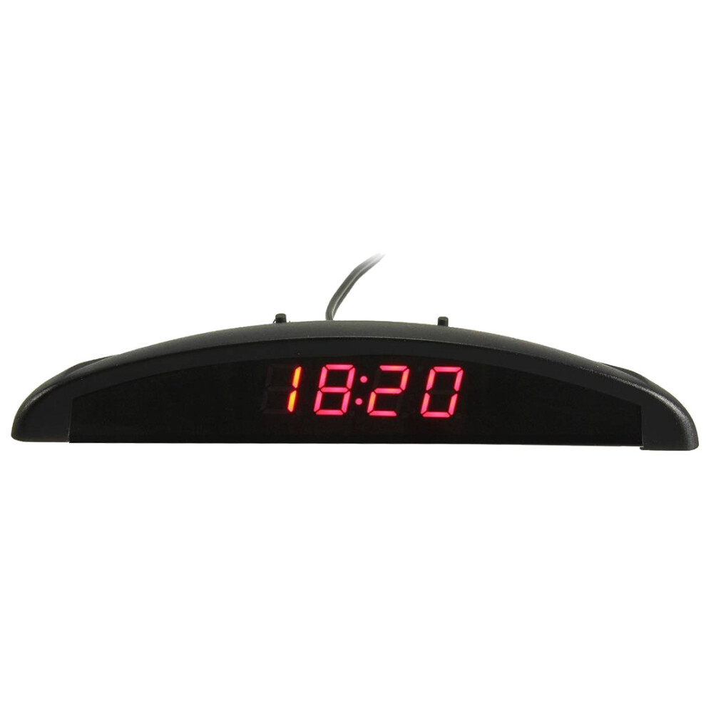 3In1 Auto Car 12V Digital Led Voltmeter Spannung Temperatur Uhr Thermometer Kfz, Rot 4853518106506
