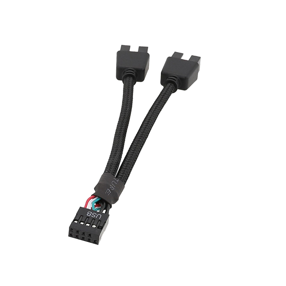 1 Pcs Ordinateur Carte Mã¨Re Usb Cã¢Ble D'extension 9 Broches Ã 2 Mã¢Le Y Splitter Audio Hd Pour Pc Diy 4853518105318