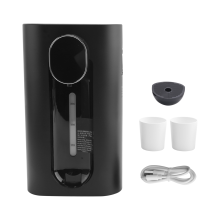 Dispenser per Collutorio Bagno, Automatico Touchless da 18,26 Oz (540 Ml) con Tazze Magnetiche Nero
