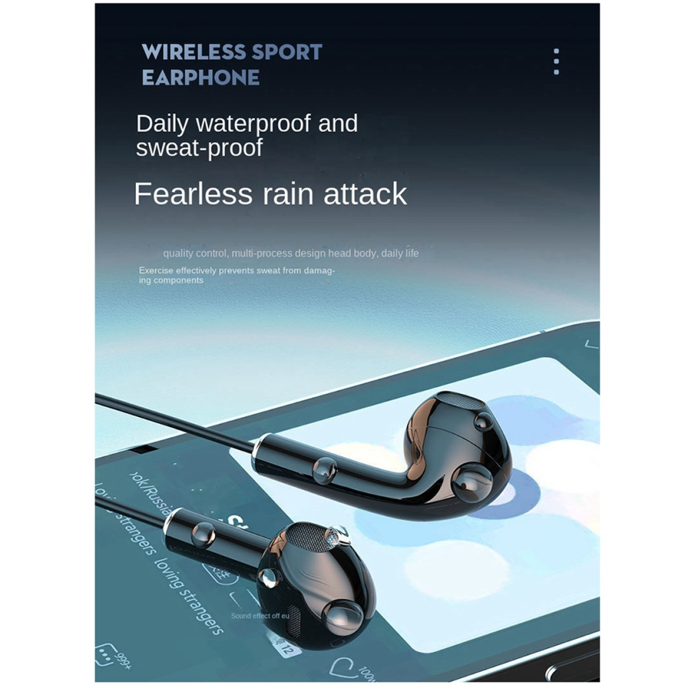 Photos - Headphones Jehiatek Cuffie da Collo con Riduzione del Rumore Stereo Auricolari Sportive Universali Microfono Bluetooth Wireless 