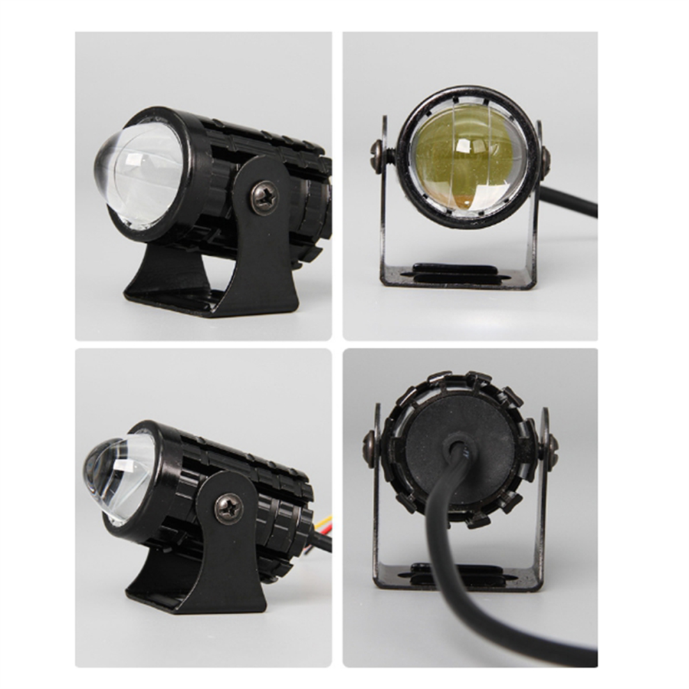 Faretto Con Lente Ad Alta Potenza Per Moto Faretti Esterni Un Led Bicolore Da 6000K 8-80 V Interruttore A 4853518113122
