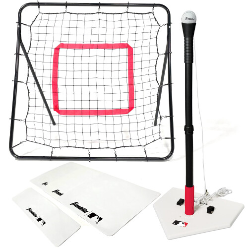 Franklin Sports MLB Teeball Starter Set - Baseball giovanile e Tball Tee Baseball e basi con rete da rimbalzo