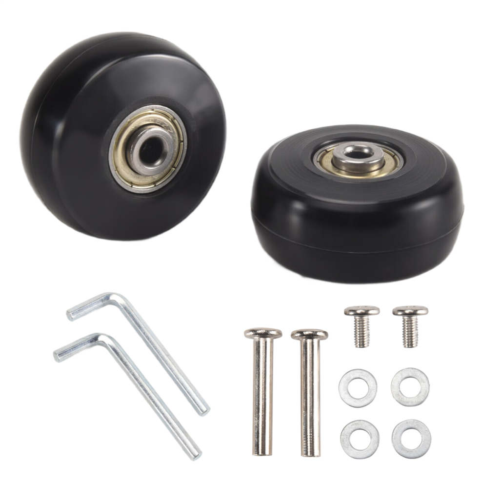 50X24mm Set of 2 Luggage Suitcase Replacement Wheels,PU Swivel Caster Wheels Carbon Steel Bearings Repair Kits-image-OPC-PHZCVPT-NEW