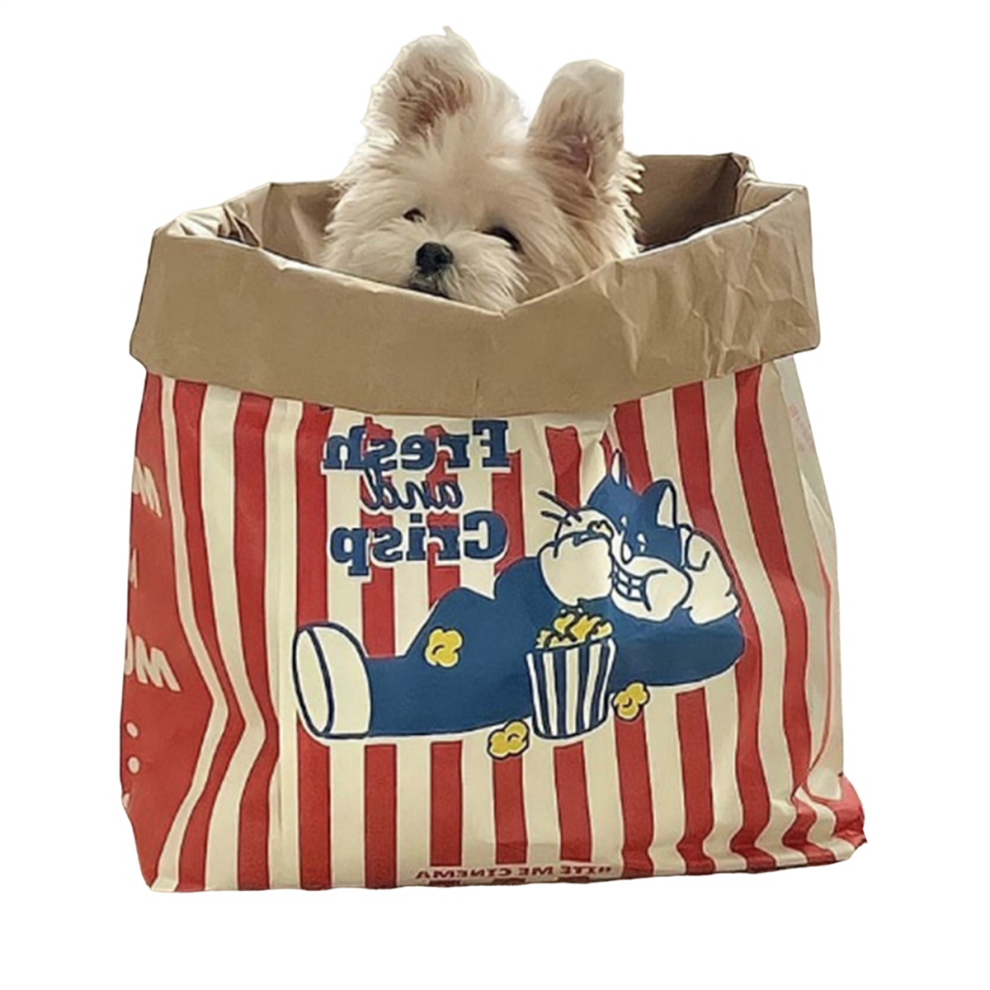 Photos - Cat Toy Jehiatek Pet Cats and Dogs Kraft Paper Popcorn Bag Puzzle Decompression Funny