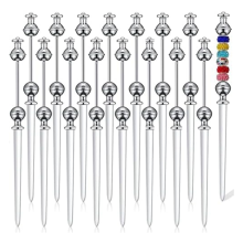 16Pcs Beaded Letter Opener Metal Envelope Slicing for Gifts Office Home DIYSupplies