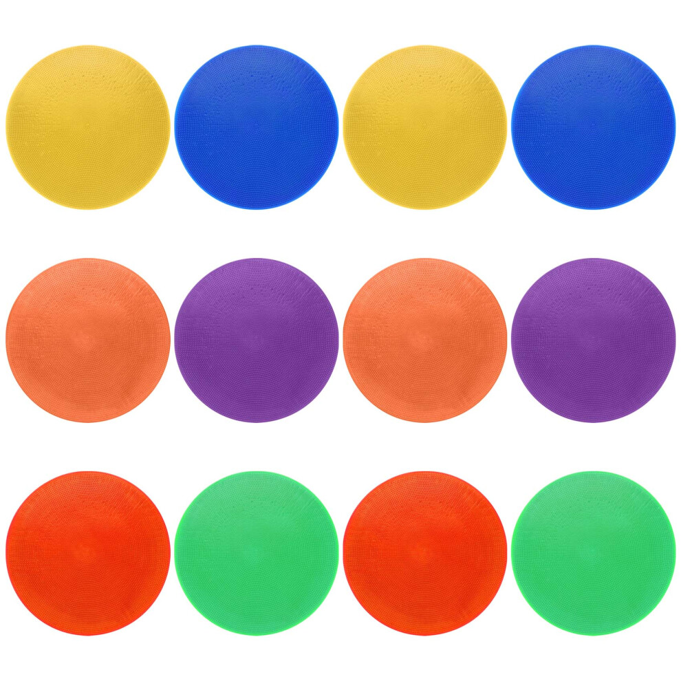 Photos - Football Kit Jehiatek 12 Piezas Marcador de Puntos Colores Marcadores Agilidad Antideslizantes Conos Planos para FÃºTbol Baloncesto Entrenamiento 